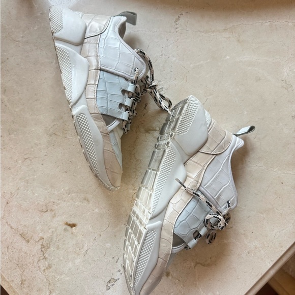 FRĒDA Salvador Mikey Leather Sneakers Premium White Tan Trainer Minimalist 6 - Picture 3 of 7